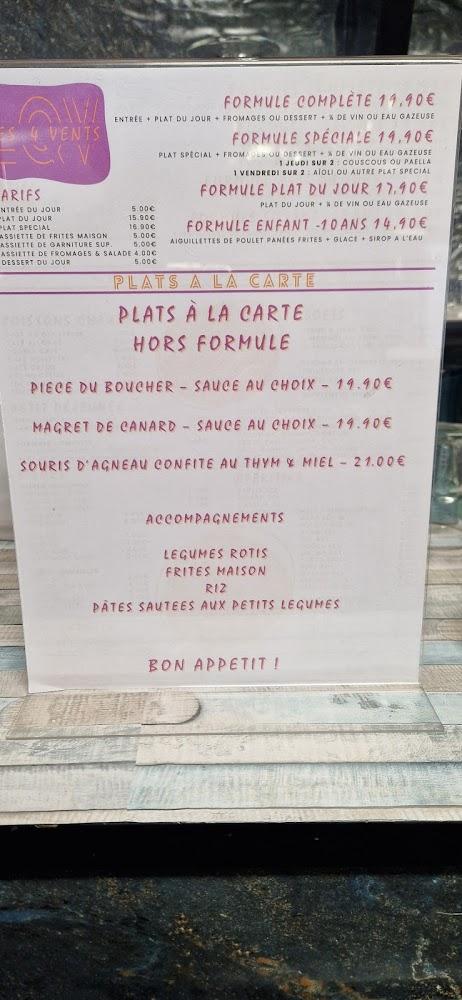 Restaurant Les 4 Vents - Relais routiers - Menu Image 2