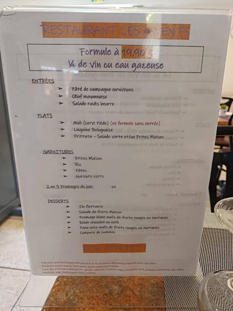 Restaurant Les 4 Vents - Relais routiers - Menu Image 3